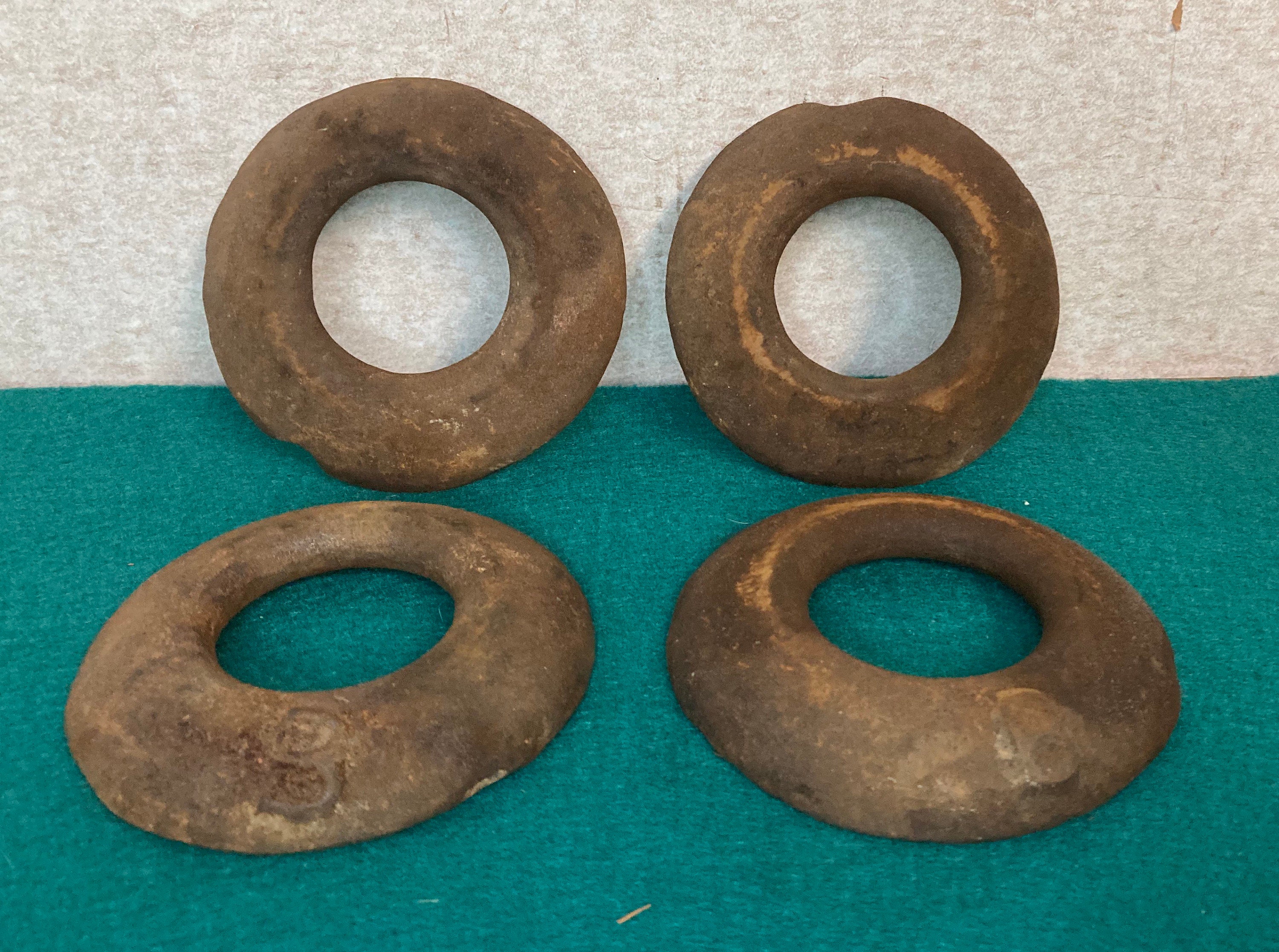 Antique Iron Pitching QUOITS, Outdoor Lawn Party Game, Amish