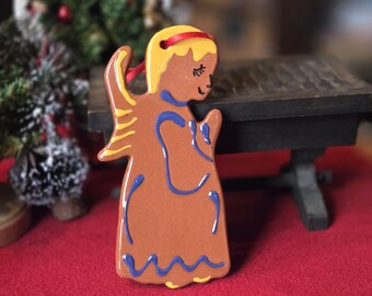 Nolde Forest Redware Pottery Ornament, Angel Ornament