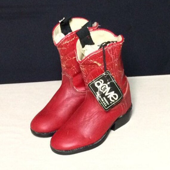kids red cowboy boots