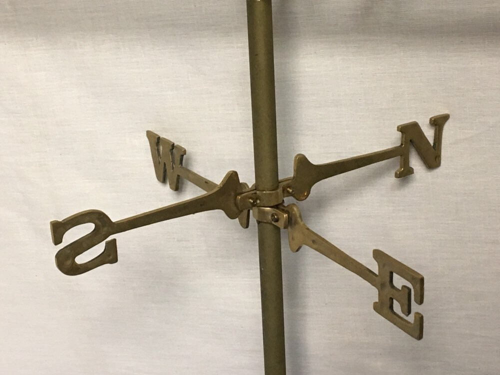 Vintage Brass Horse Weathervane, Ball Bearing Design with Adjustable