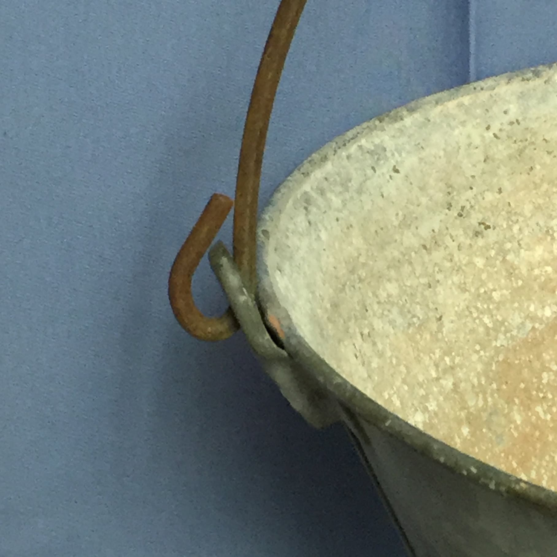 Vintage Galvanized FIRE Water Bucket, Industrial Factory Fire Water