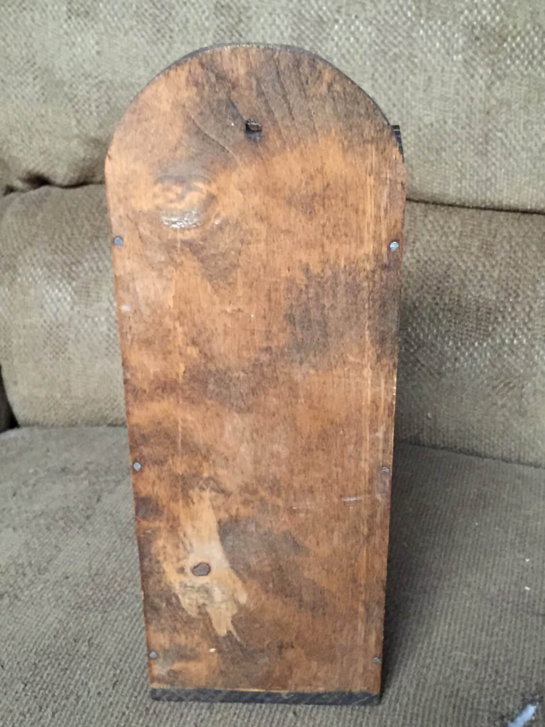 Vintage Wooden Fireplace Match Holder Solid Wood Hanging Matches Holder Wall Hanging Brass Eagle