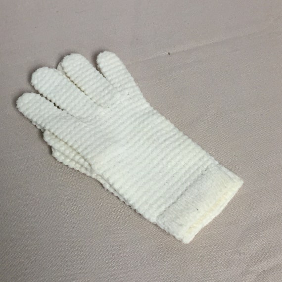 Vintage Knit Girls Gloves, Ladies Gloves, Handmad… - image 6