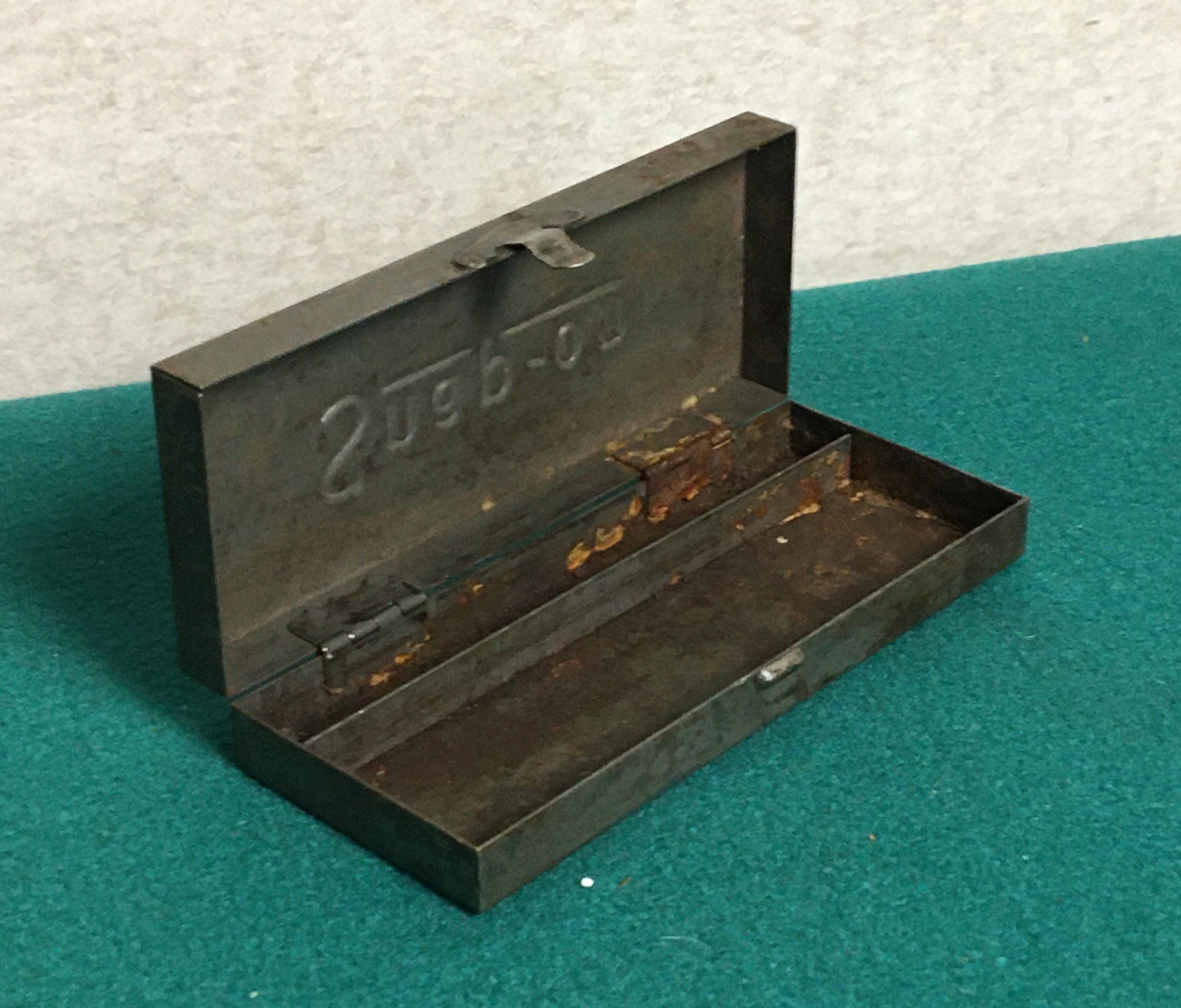 Vintage SNAPON Socket Set Steel Case Box with Hinged Lid