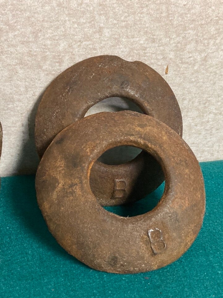 Antique Iron Pitching QUOITS, Outdoor Lawn Party Game, Amish