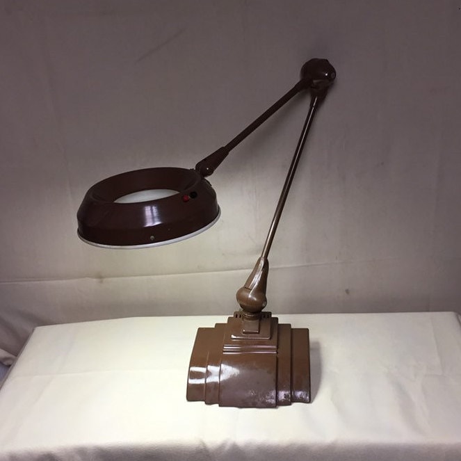 1950's Art Specialty Co Flexo Magnifier Lamp, Work Light, Mid Century,  Jeweler Light