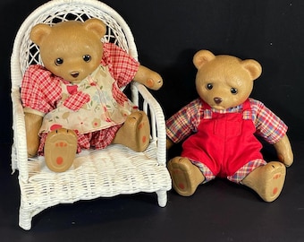 Berenguer Bears, Girl and Boy in Country Outfits