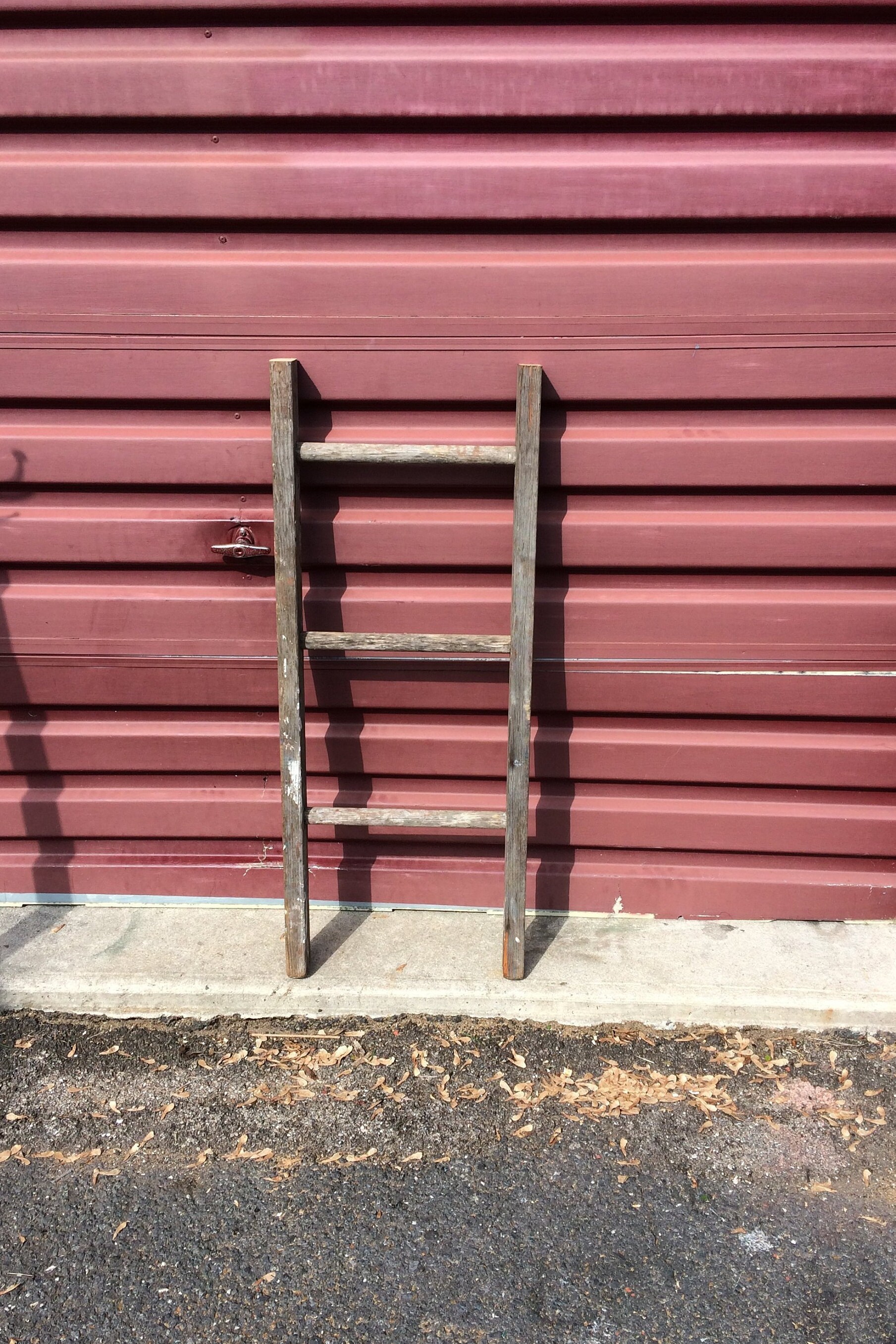 Antique Wooden Blanket Ladder with Chippy Paint Splatter, Old Painters