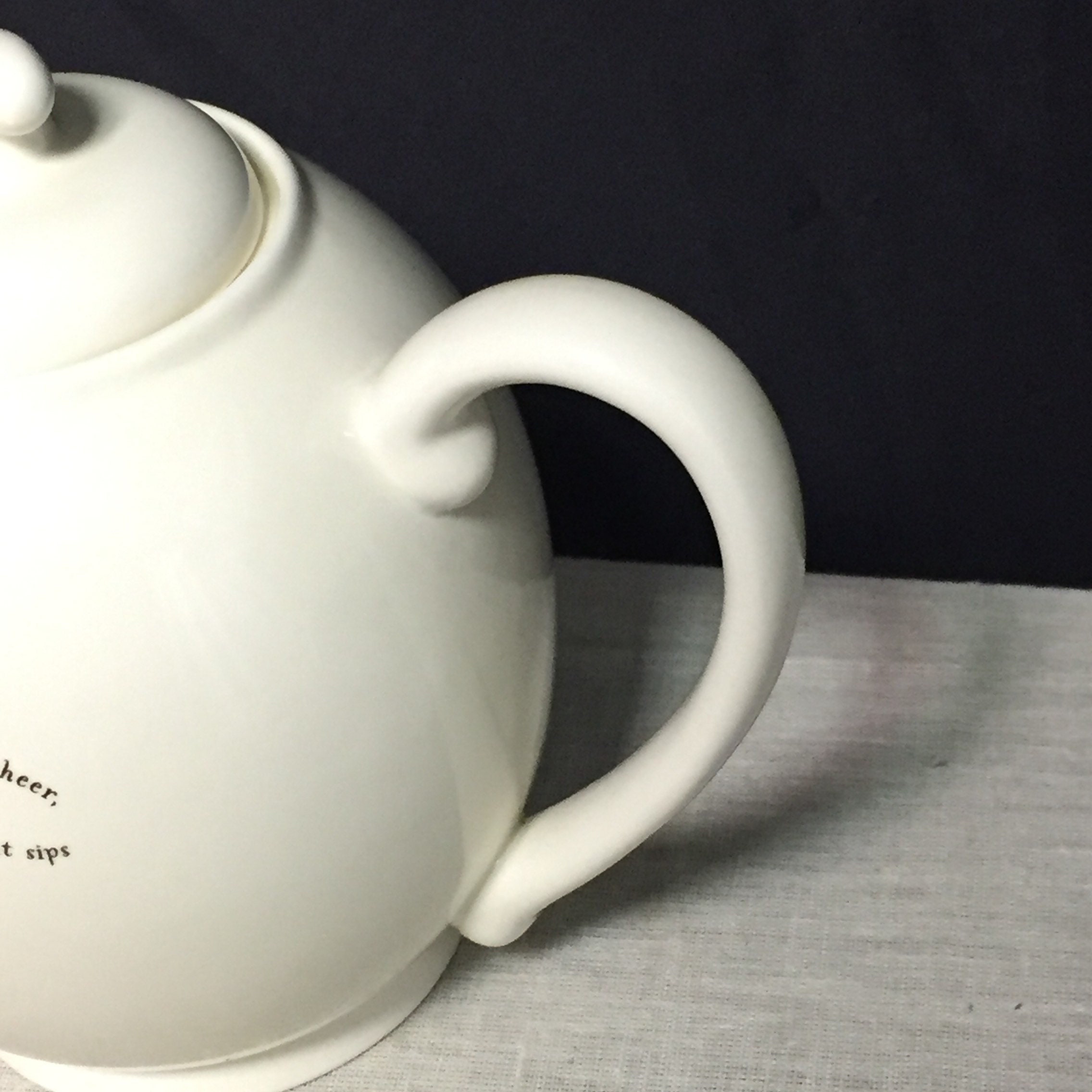 Hallmark White, Porcelain Teapot, Coffee Pot, Tea, Pot, 6 Cup Teapot