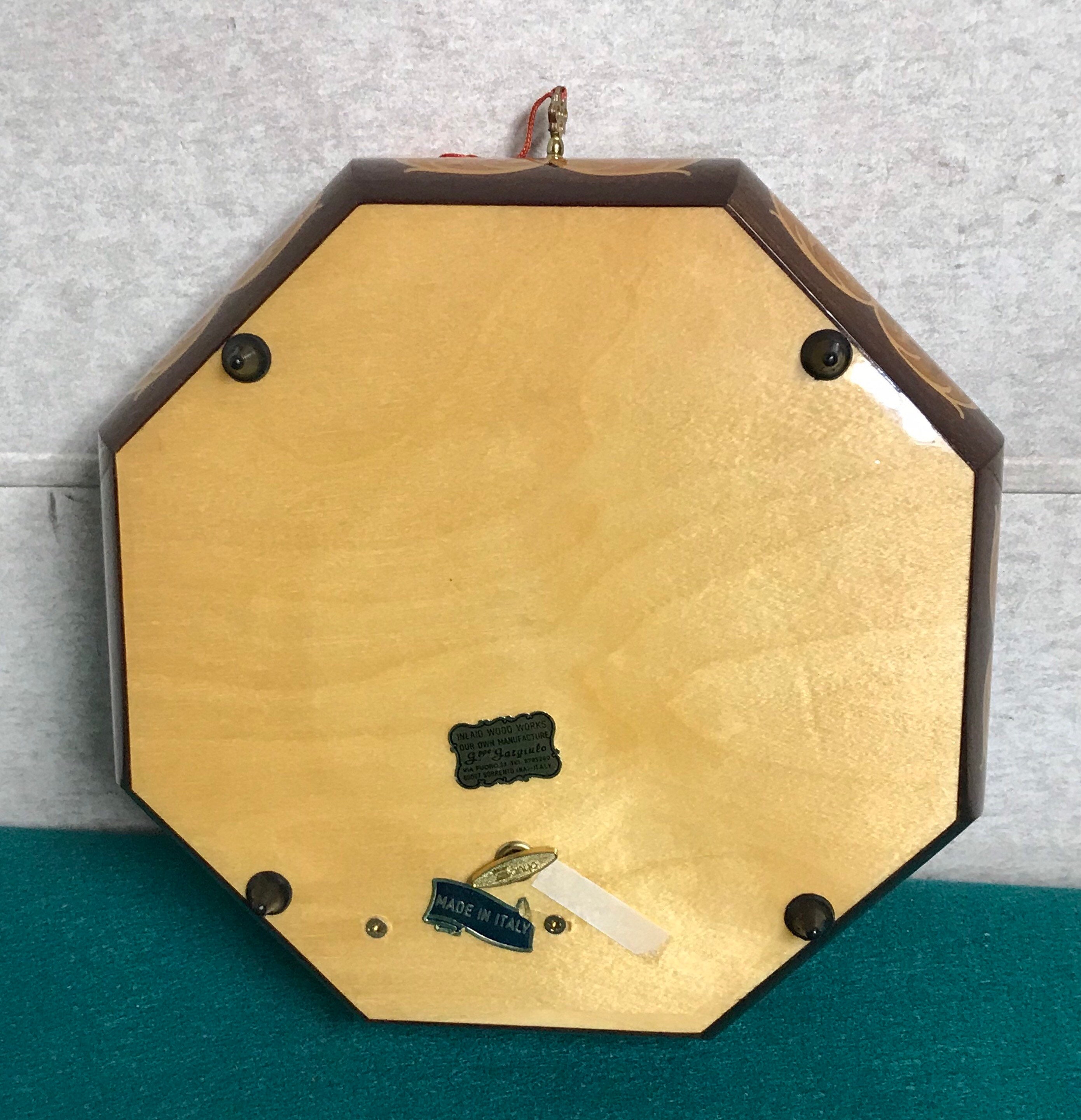 Wooden Inlay Music Box Made in Sorrento Italy, Gargiulo Jewelry Box