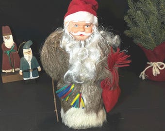 Erkki Juopperi Scandinavian Santa in Deer Fur Robe from Finland