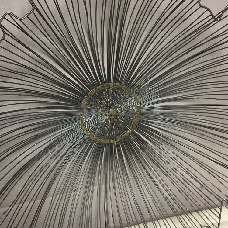 Metal Wire Wall Art, Large Wire Burst Wall Hanging, Wire Flower
