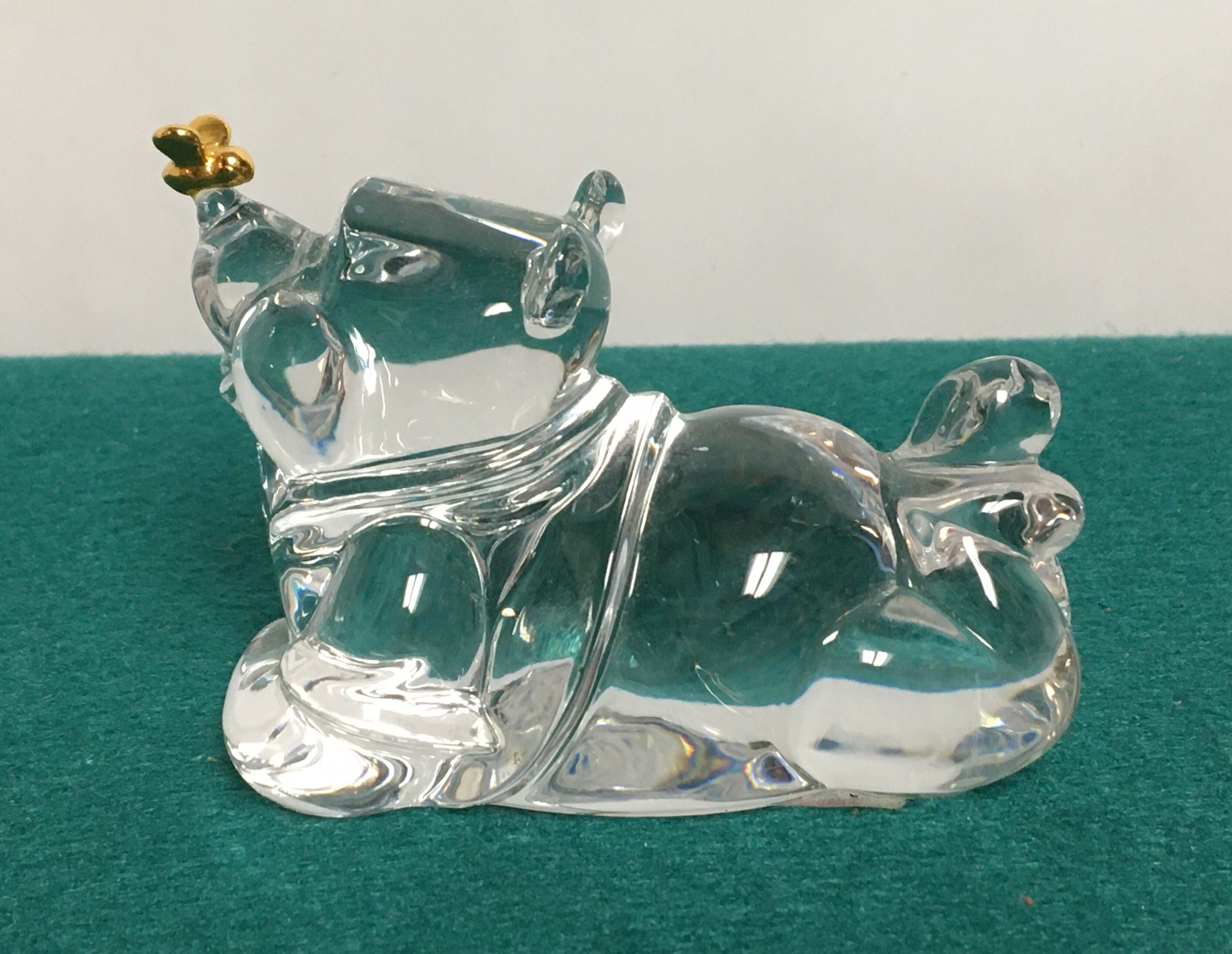 Lenox Crystal Winnie the Pooh Figurine, HunnyBee Dreams, Made in Germany, Lead Crystal Bear, Disney