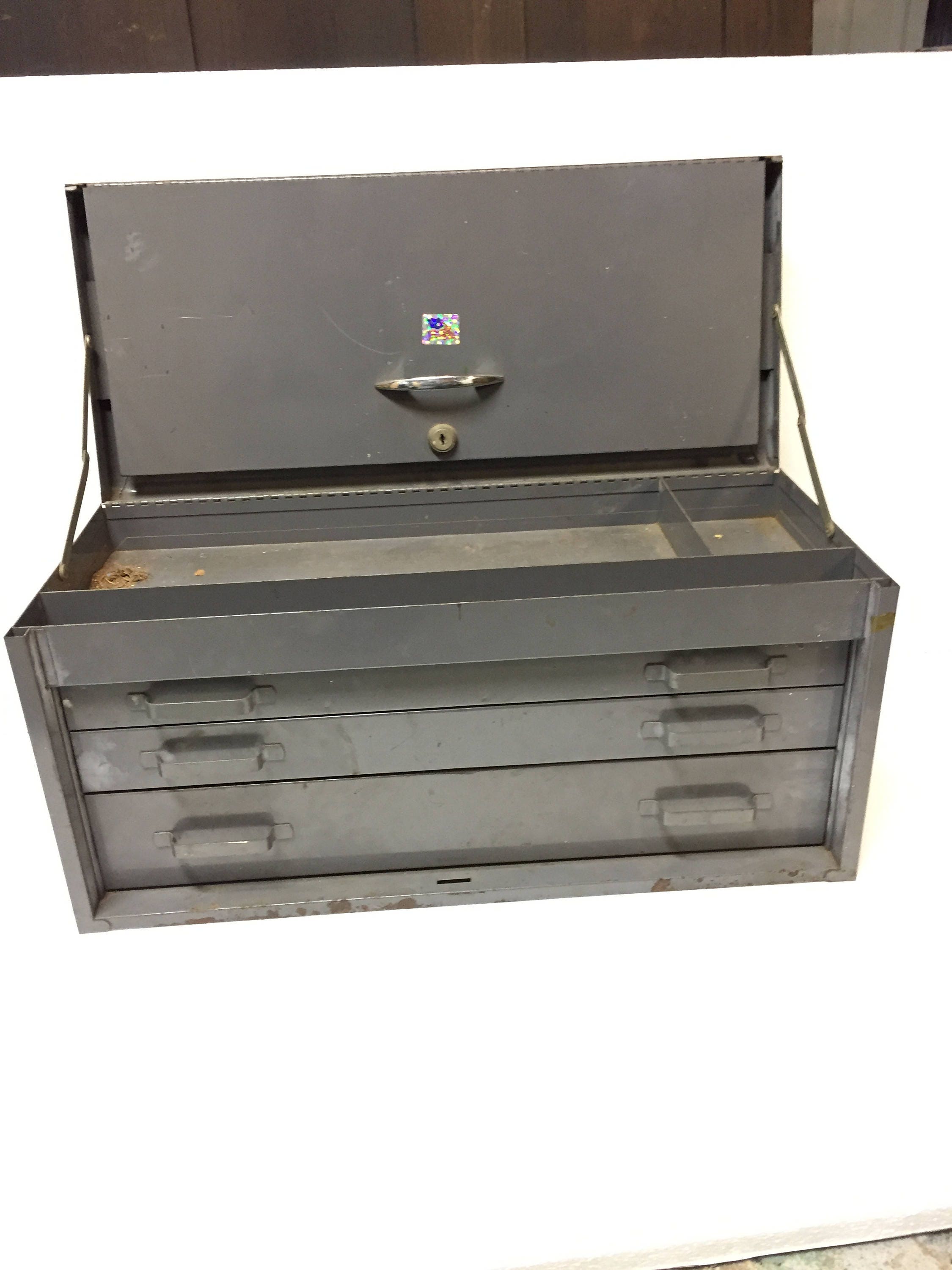 1950 S Gray Snap On Kr 53 Four Drawer Mechanic S Tool Box Tool Chest