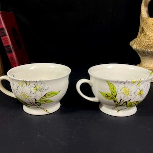 Studiemokken Anthropologie Butterfly: witte azalea bloemen, set van 2 afbeelding 1