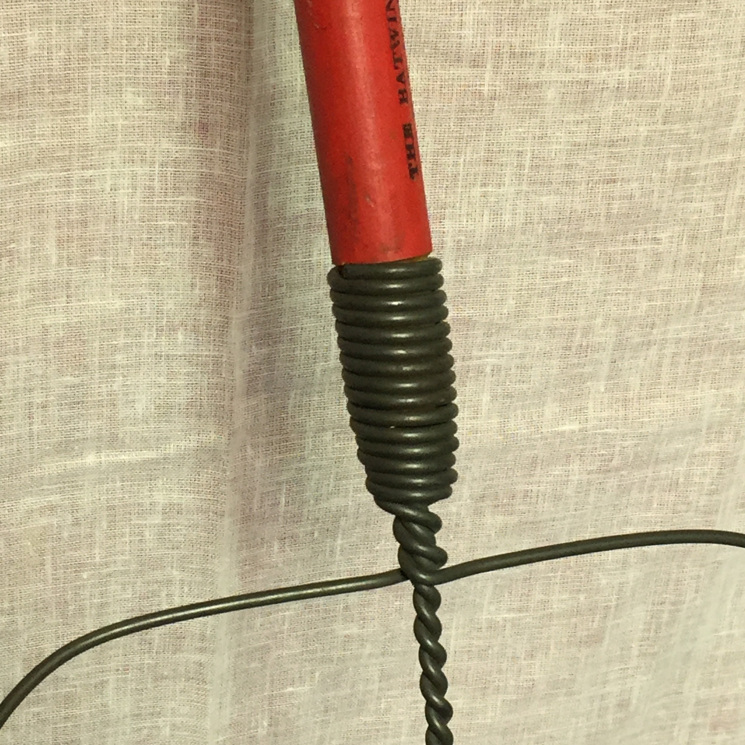 Antique 1920's BATWING BEATER Rug Beater with Red Wooden Handle