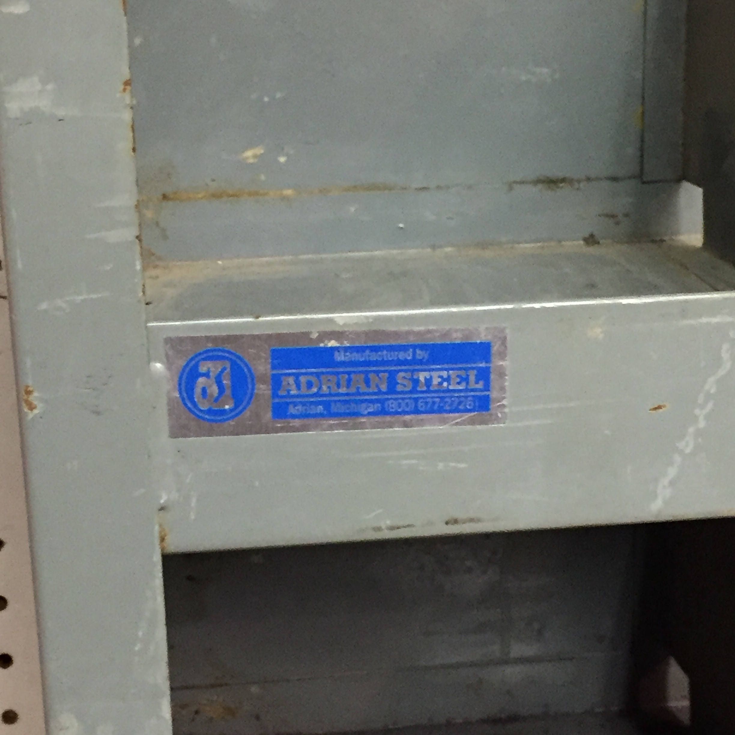 Adrian Steel 18 Industrial Parts Bins Shelf Rack with Dividers, Van