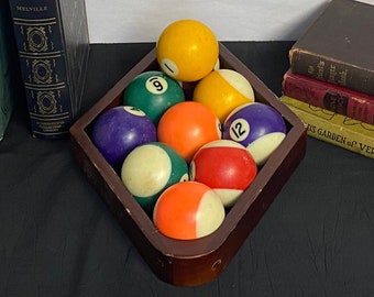 Vintage Lot of 12 Billiards Pool Table Balls