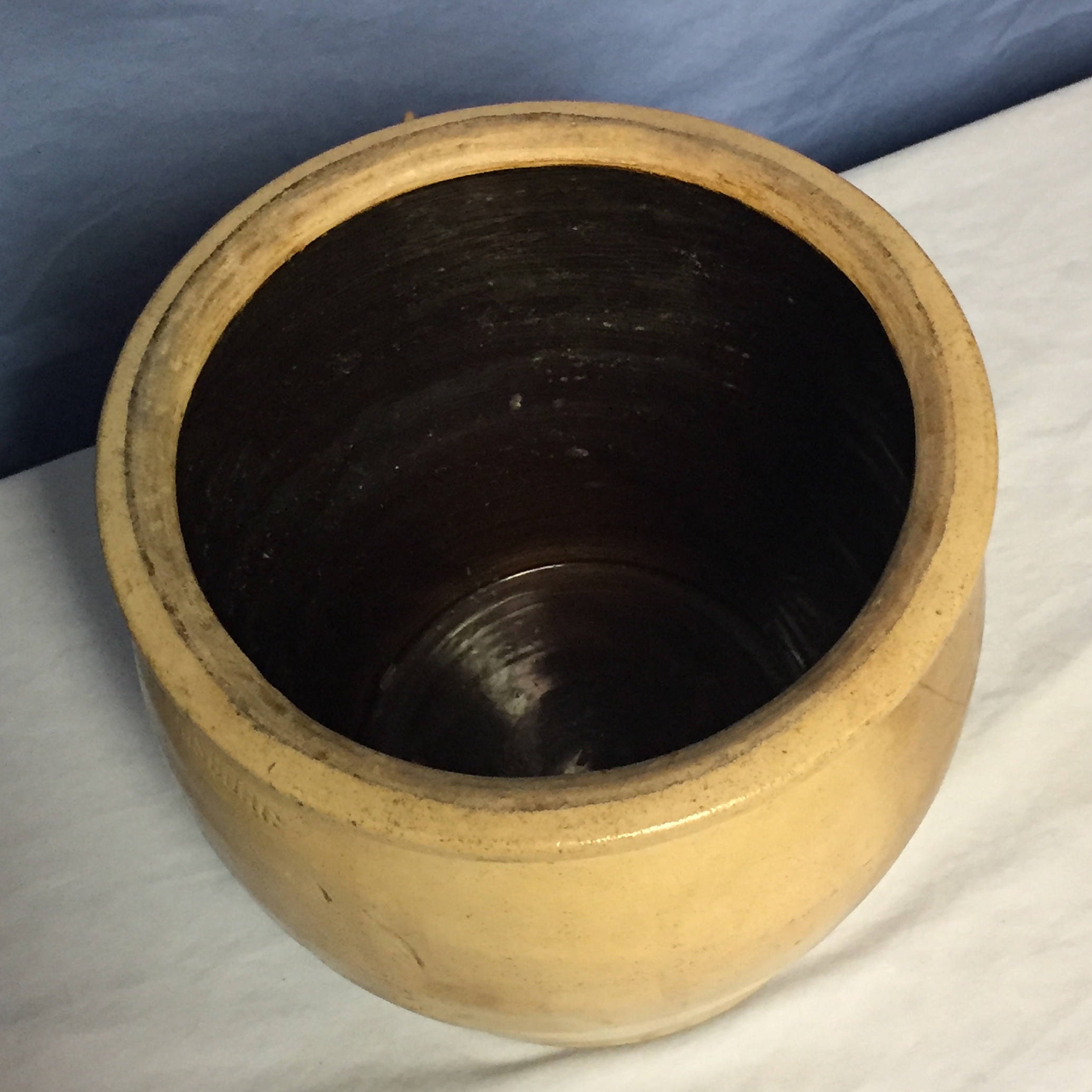 Vintage Stoneware Pottery Crock R.H. Cowden Harrisburg, PA