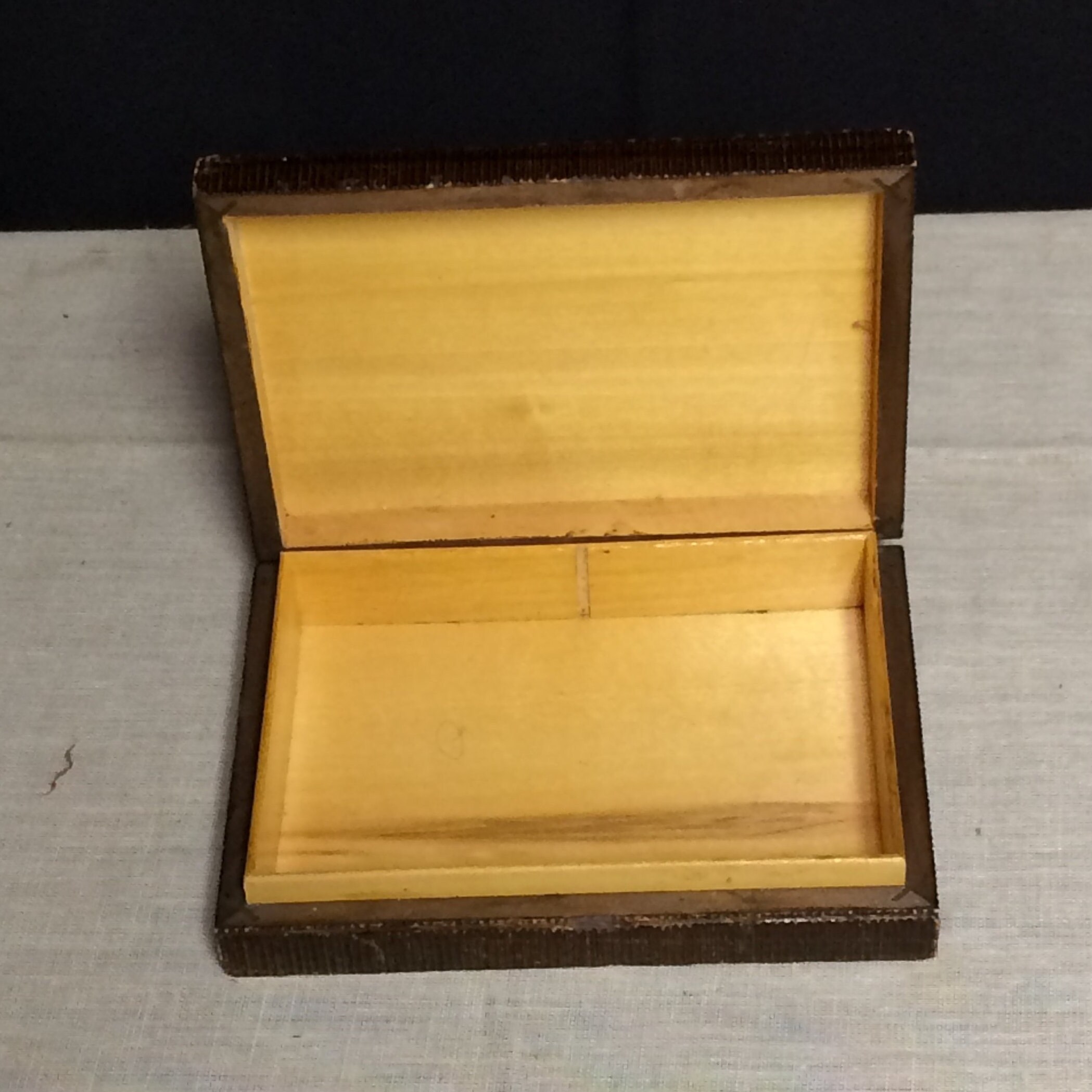 Polish Carved Wood Trinket Box, Carved Wooden Box With Polish Box