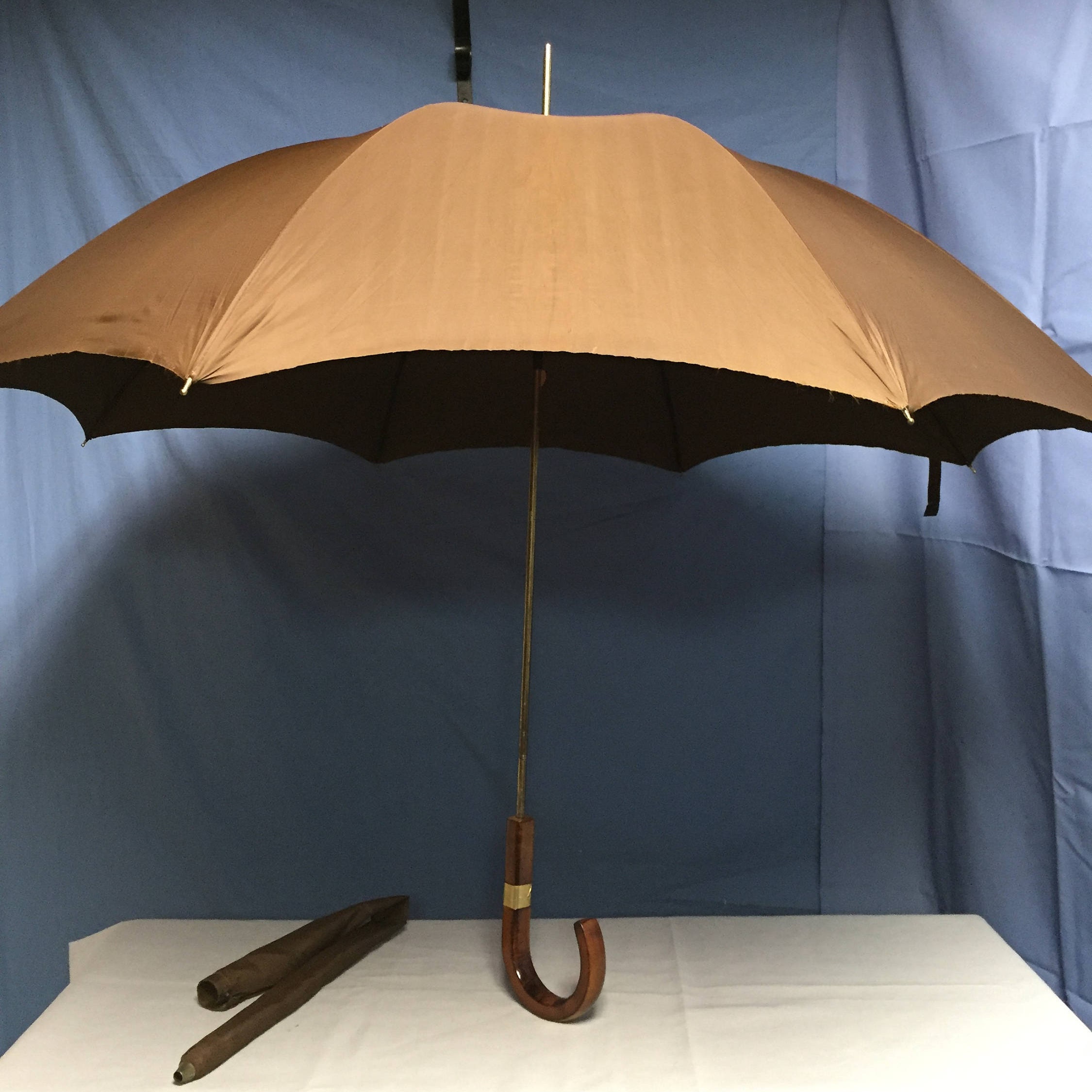 Vintage Angier Umbrella, Wooden Handle Umbrella, Stick Umbrella