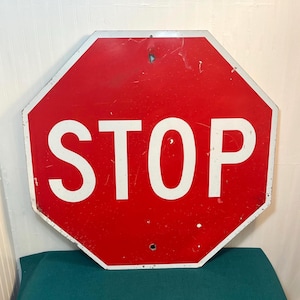 Vintage Stop Sign - Etsy