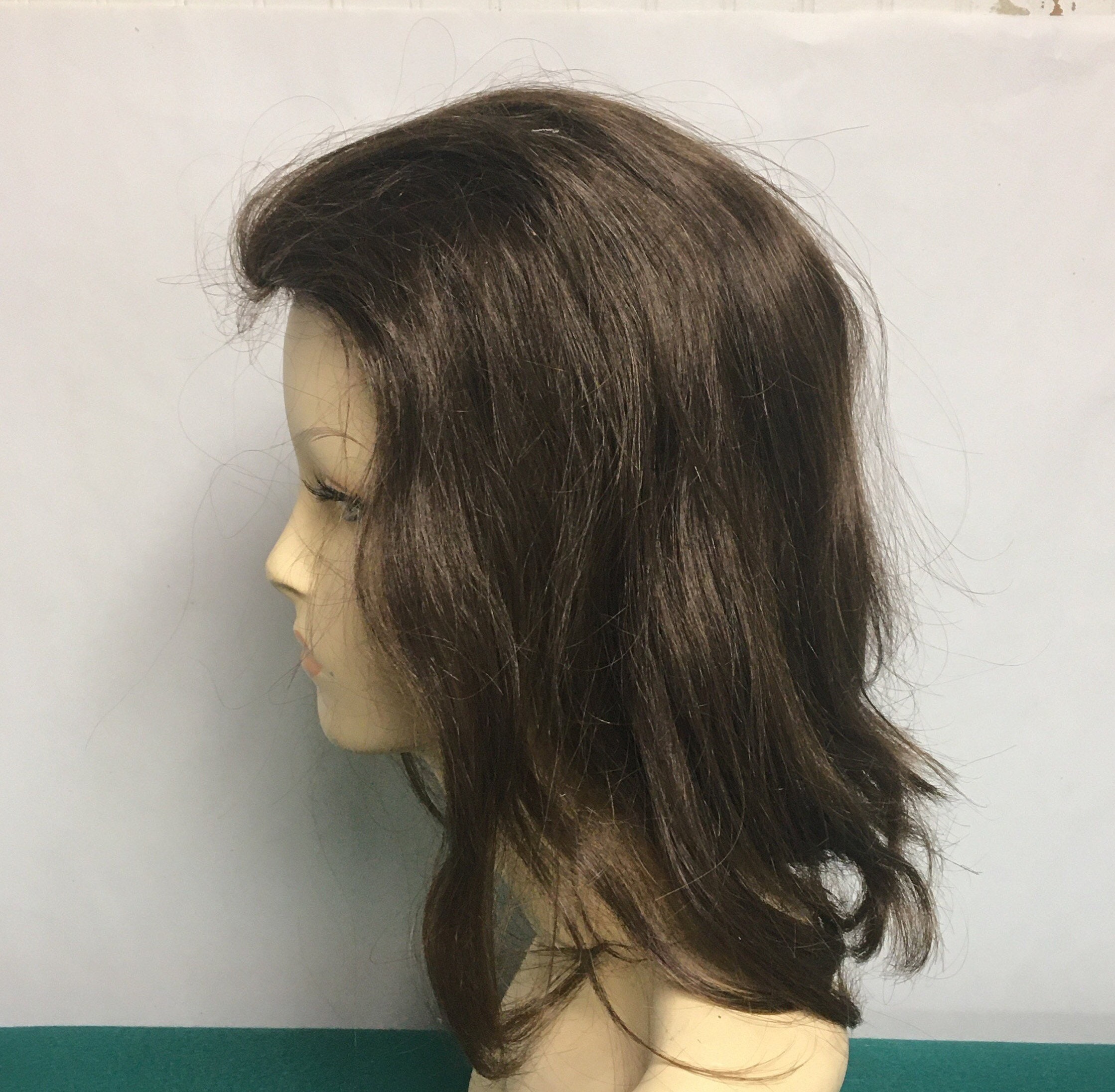 Vintage Human Hair Extension, Hairpiece, Made in Hong Kong, Brown Hair