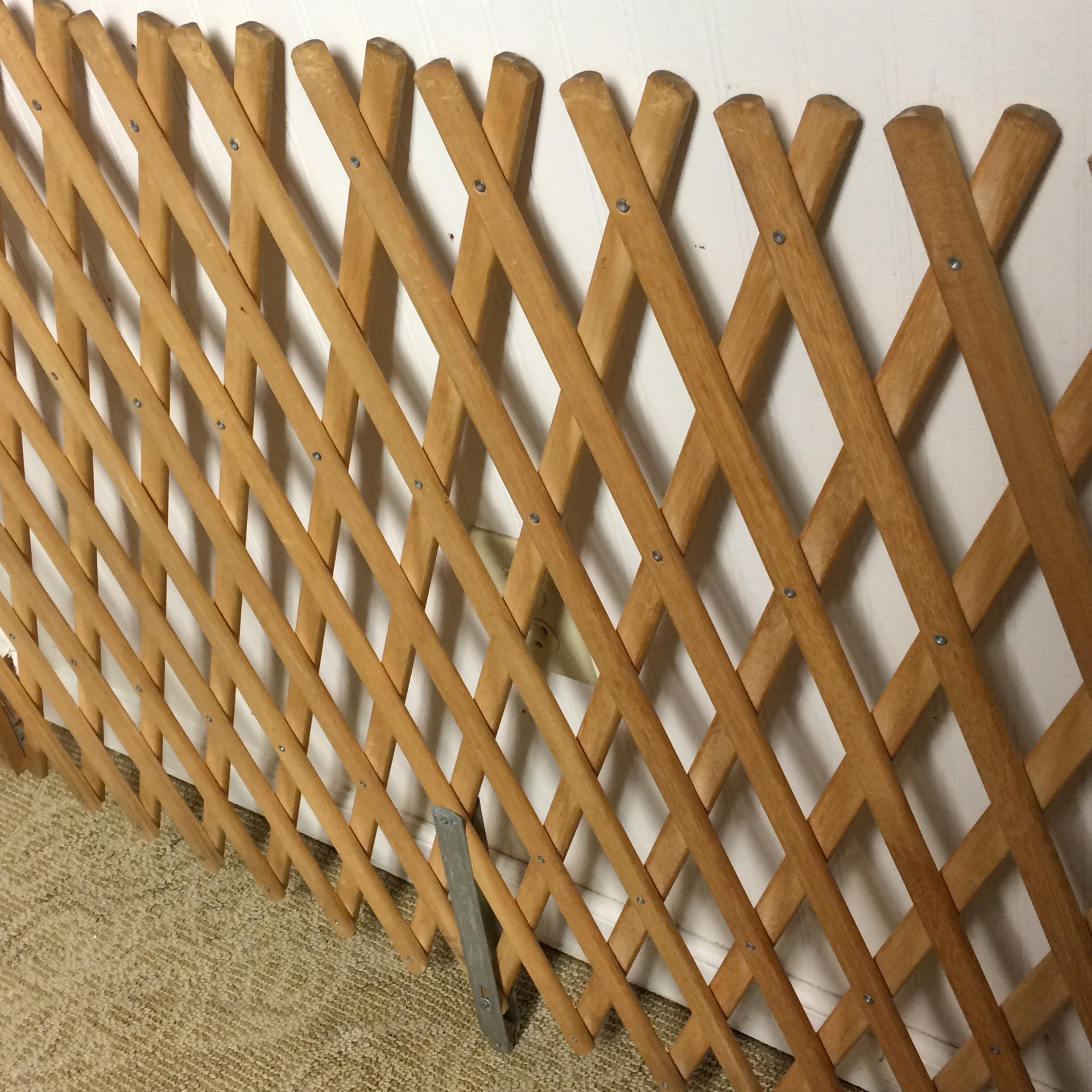 Antique Wooden Folding Safety Gate, Expanding Gate, Accordion Gate