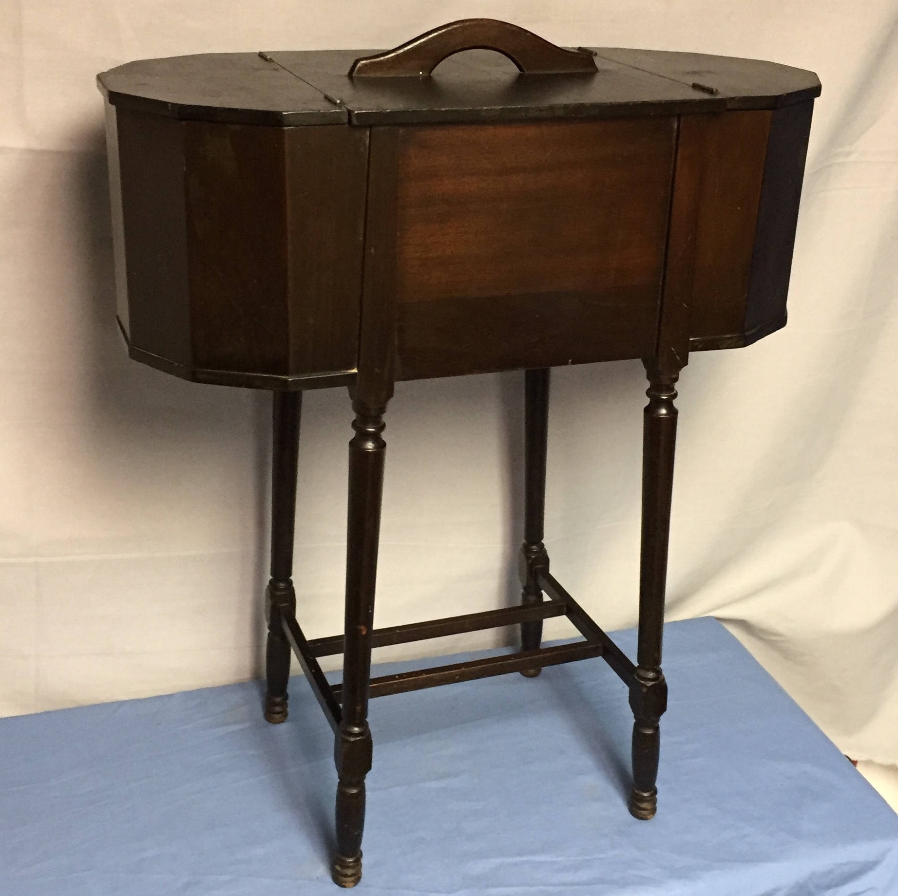 On hold for weidteyvonne Antique Martha Washington Style, Wooden Sewing