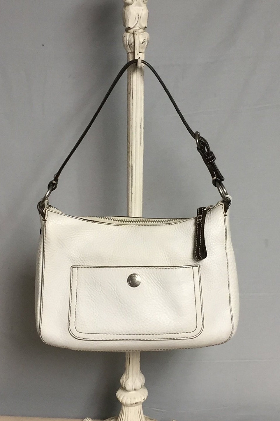 Rodéo pégase leather bag charm Hermès White in Leather - 29128293