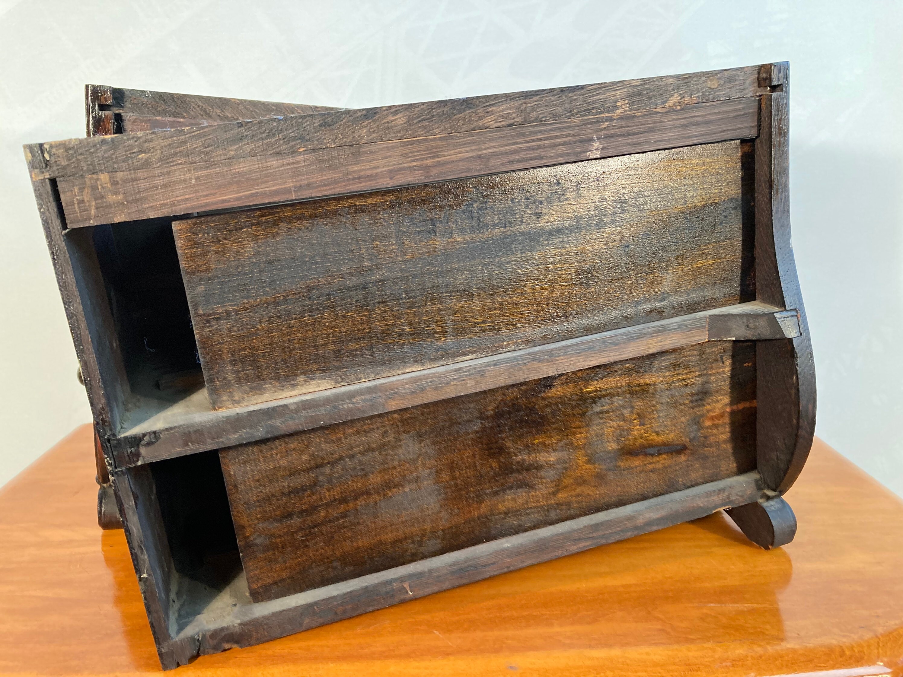 Set of 4 Wooden Singer Sewing Machine Drawers w/ Original Frames, Oak