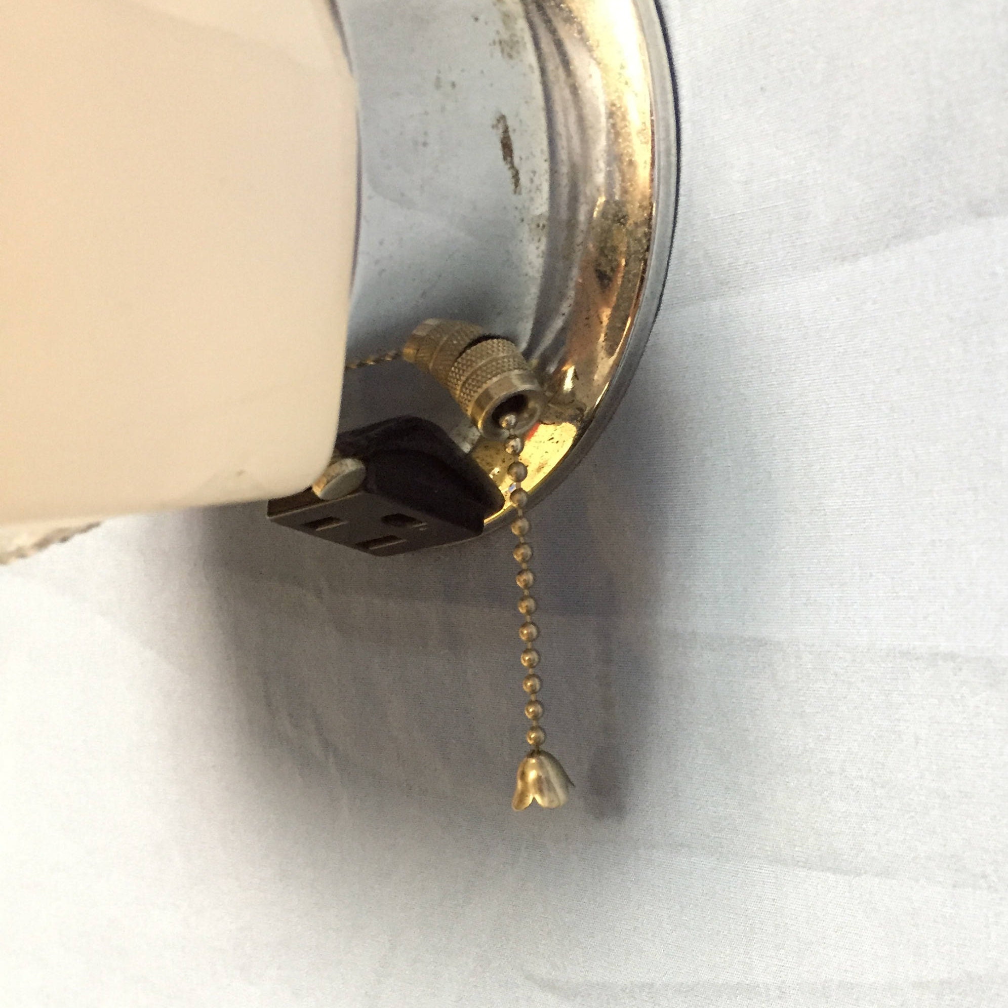 Vintage Mid Century Chrome Electric Wall Sconce Fixture Bathroom Vanity