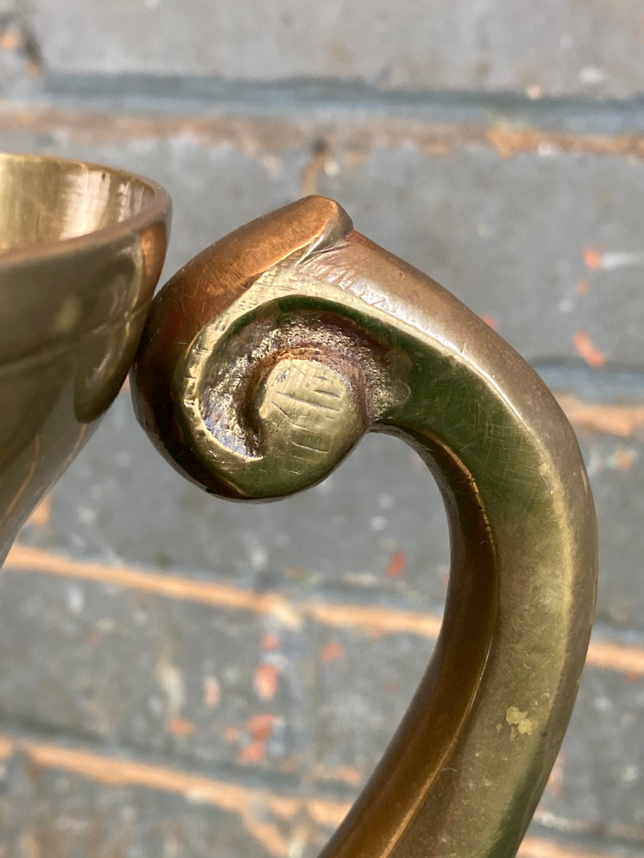 Vintage Brass Urn, 15 Solid Brass Trophy Urn, Altar Vase, Funeral Home