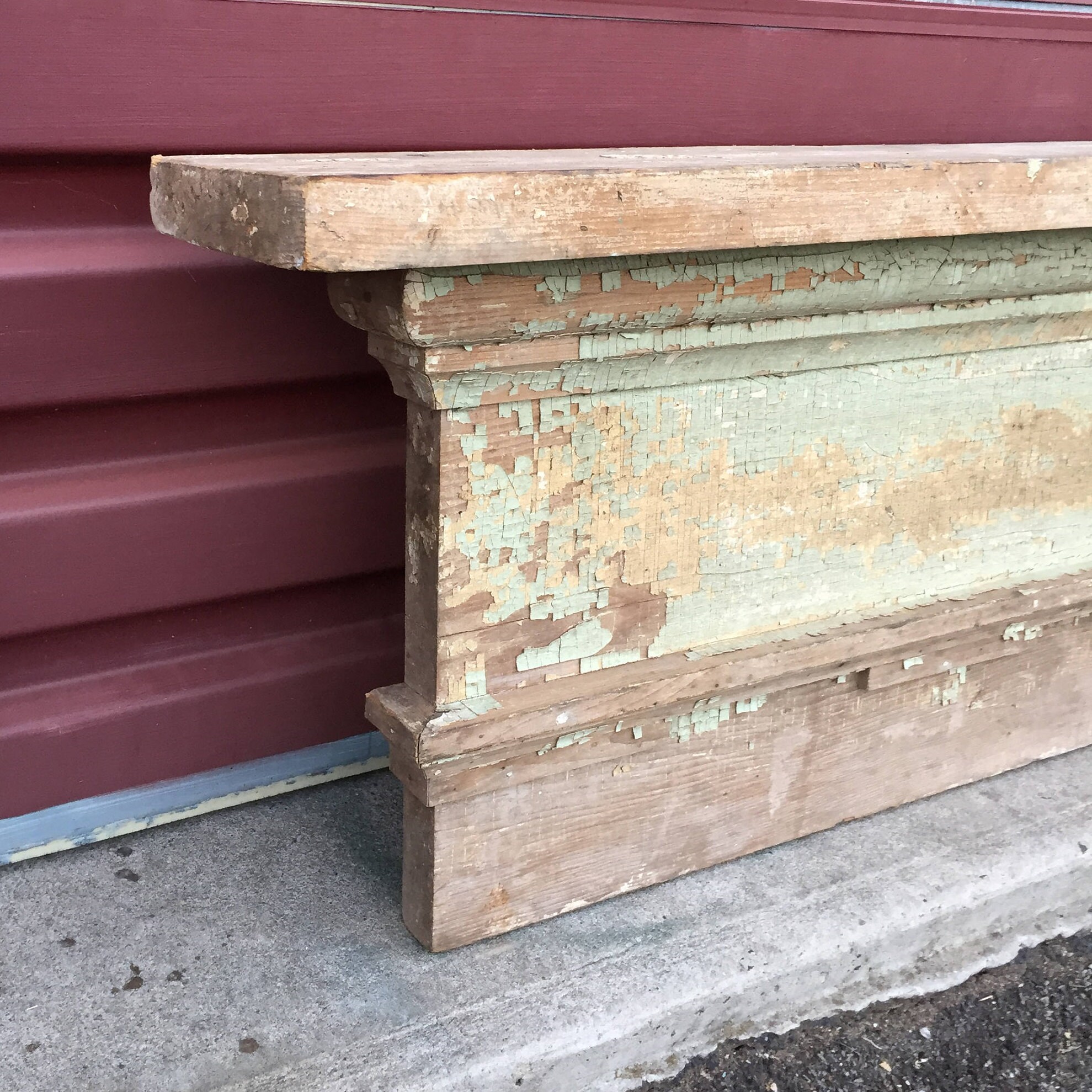 A Very Early Antique Rustic Wooden Mantel Shelf Fireplace Mantel Architectural Salvage 67 Long