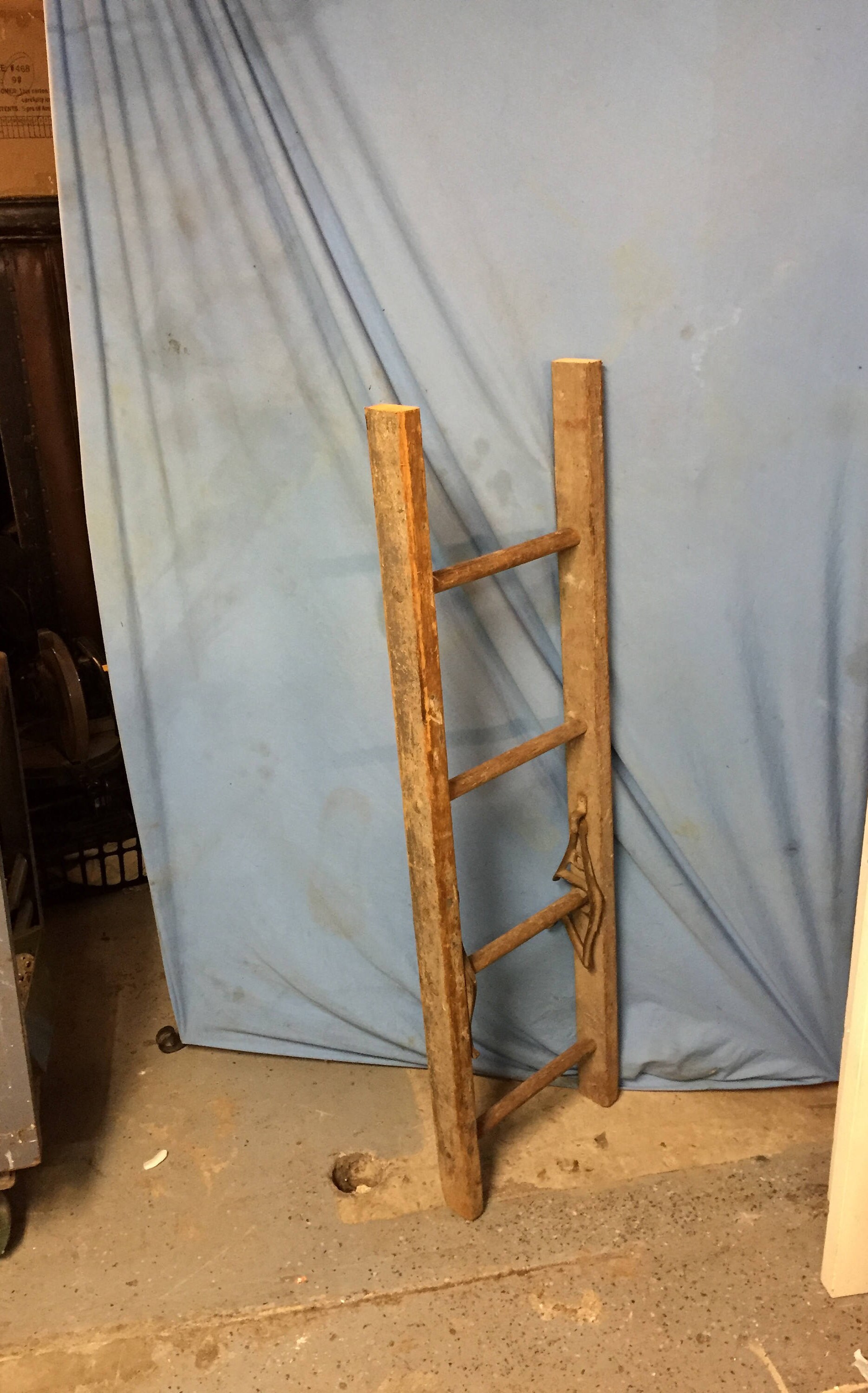 Antique 4' (50) Wooden Blanket Ladder, Pennsylvania Barn Salvage