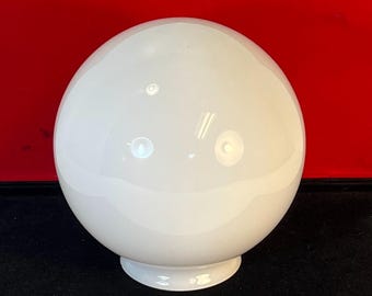 Luminária pendente redonda vintage em vidro leitoso: encaixe de 4-1/4"