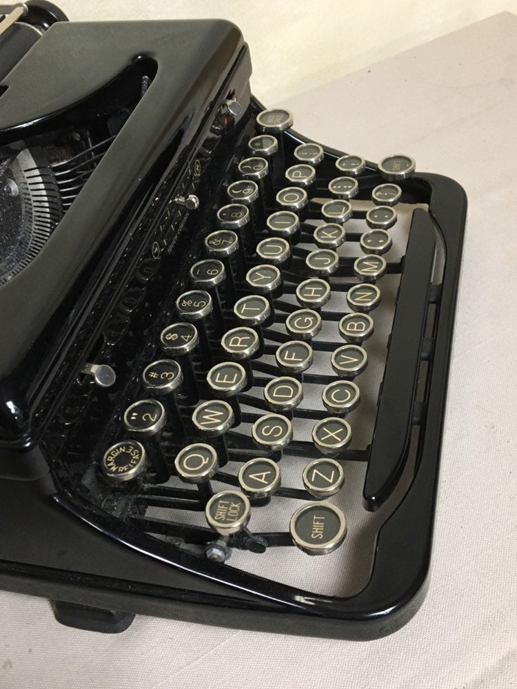Antique 1930's Royal Touch Control Portable Typewriter Model with