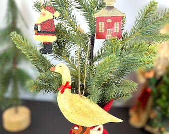 Handcrafted, Rustic Tin Ornaments, Signed Klopp, Set of 3