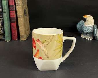 Hummingbird and Butterfly Stoneware Mug, 222 Fifth "Antigua"