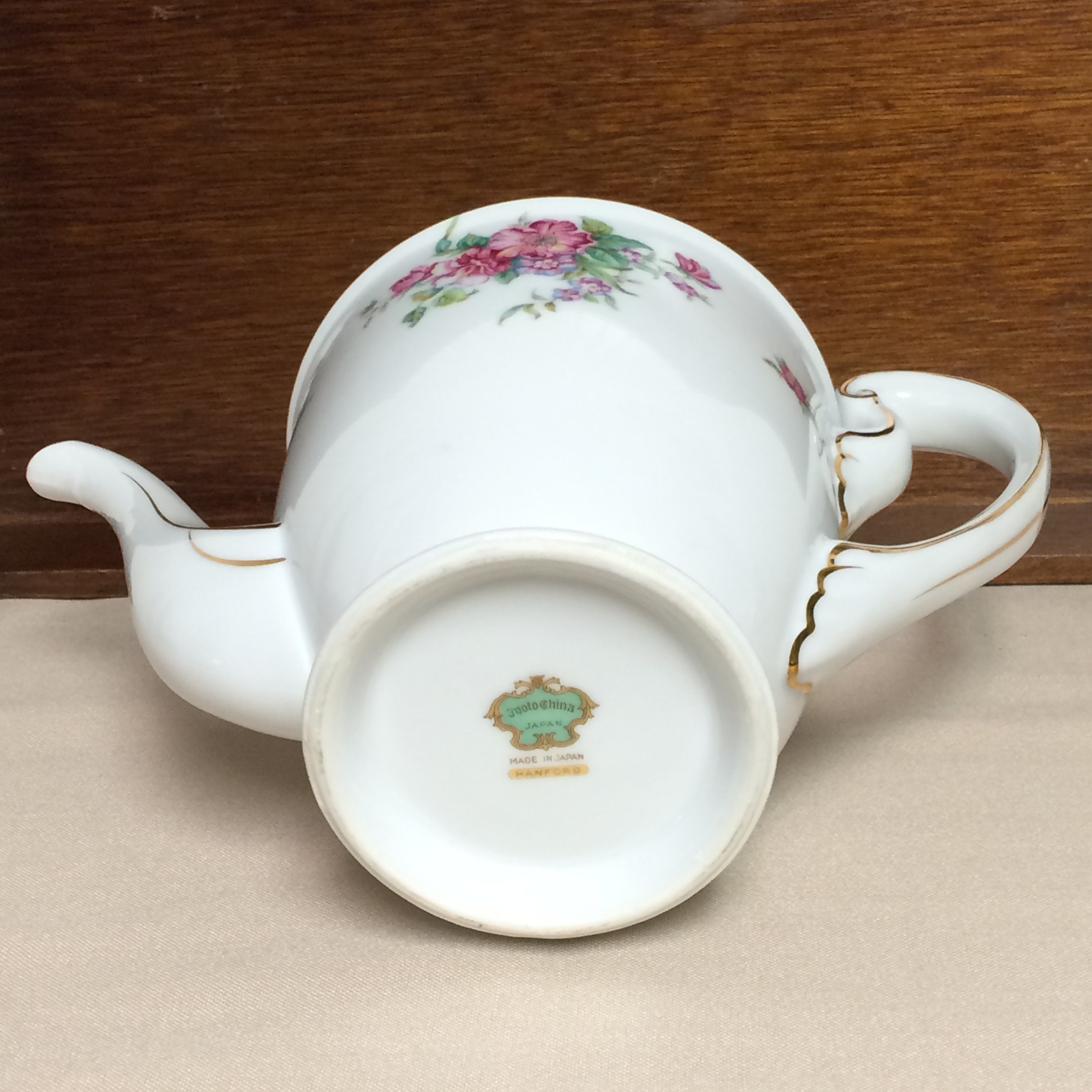 Jyoto China, Made in Japan, Hanford Pattern Teapot, Porcelain Teapot