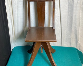 Antique Paris MFG No. 620 Adjustable Child's Chair, South Paris ME. USA