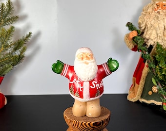 Fenton Art Glass Santa, Hand Painted in USA