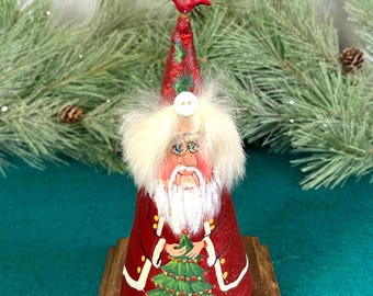 Cone Santa, Handmade Canvas Santa by DeVonne Schuett, 1996