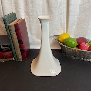 White Ceramic Candle Holder, B & C Limoges, Made in France