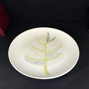 Vintage Ikea Overens Plates: Leaf Pattern Dinner Plates, Made in Portugal