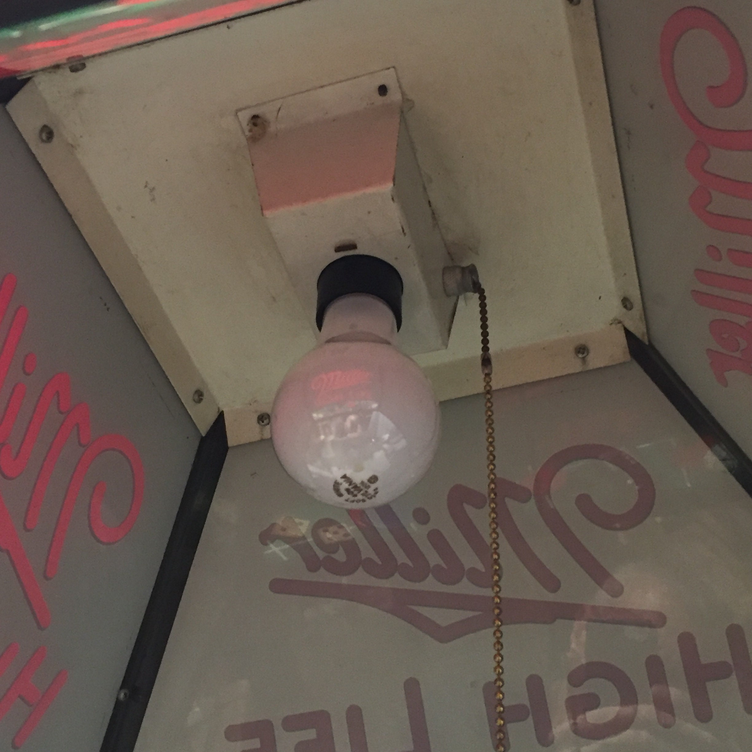 1980's Miller High Life Hanging Poker Table Swag Light, Billiards Table Light, Miller Brewing