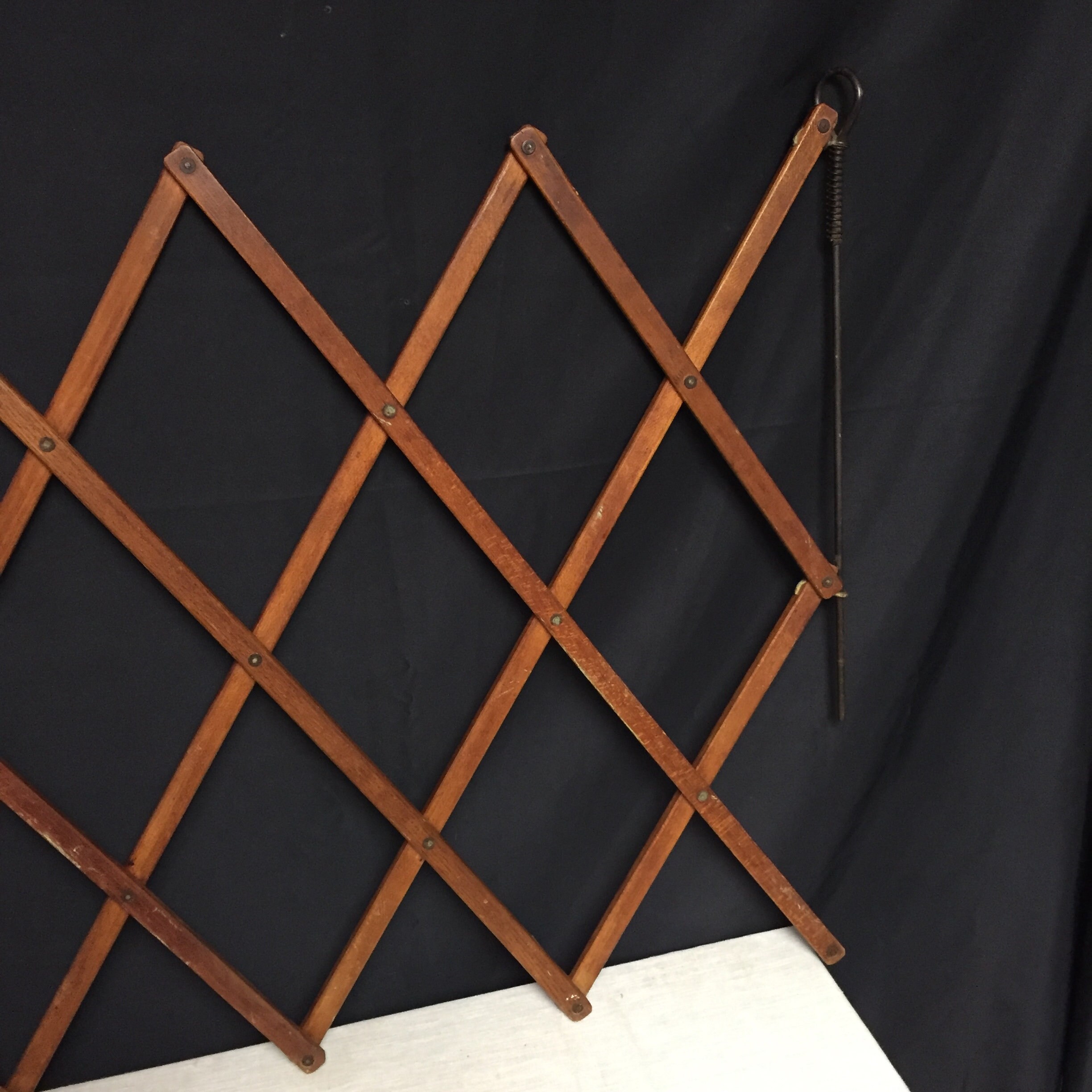 Antique Wooden Folding Safety Gate, Expanding Gate, Accordion Gate