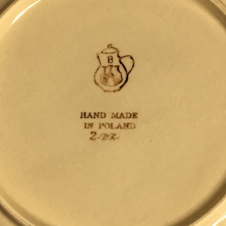 Polish Pottery Cheese Lady Dish, Boleslawiec Pottery Ceramika Artystyczna, 1990's, Ceramic Dish