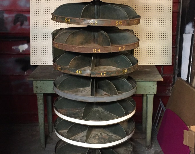1940's Revolving Hardware Bins, Universal Steel Equipment Corp., NY