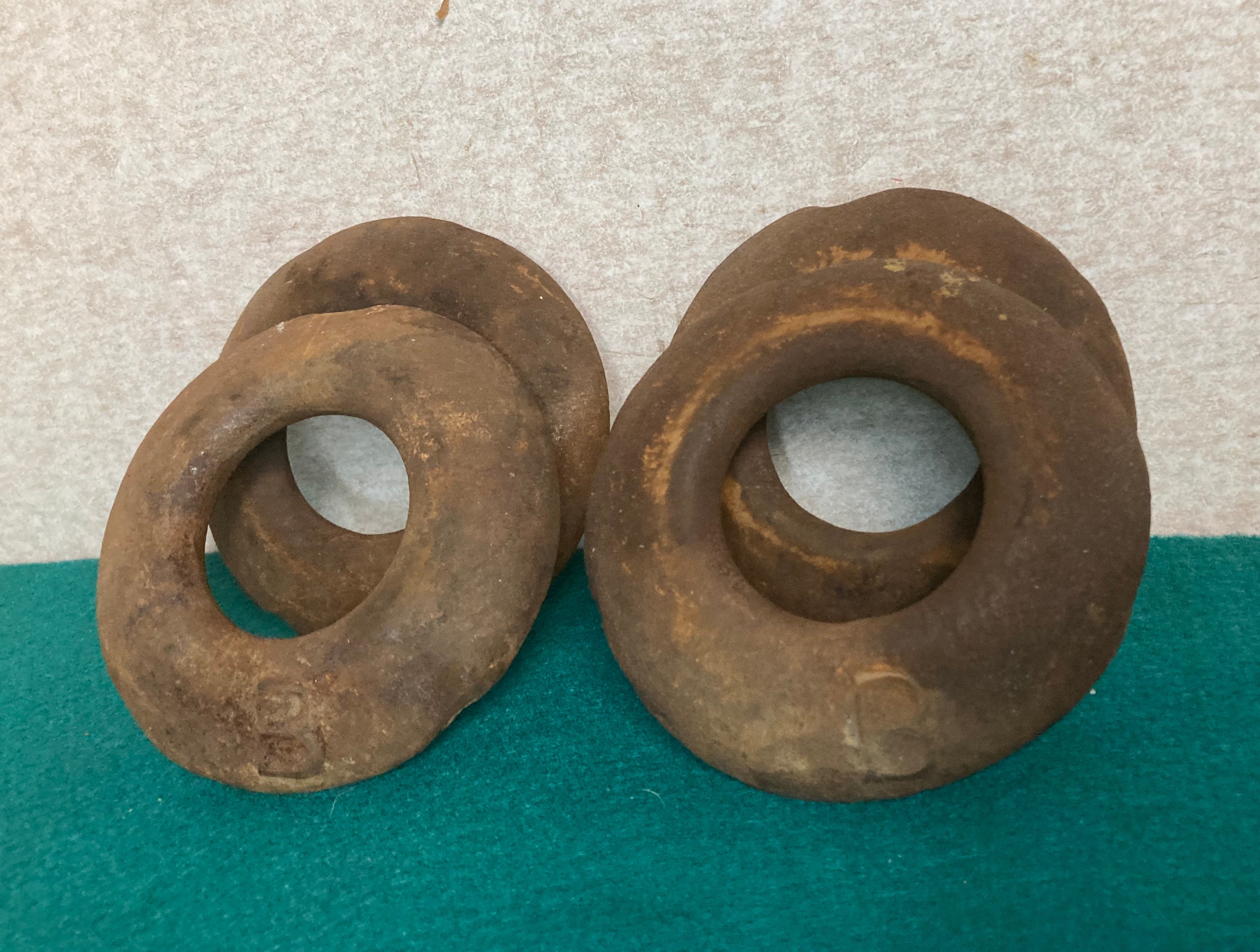 Antique Iron Pitching QUOITS, Outdoor Lawn Party Game, Amish